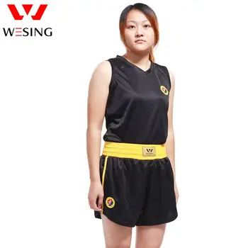 Wesing Adult Children Sanda Uniform Breathble Red Blue Black Wushu Suit For Training Competition 2501c1