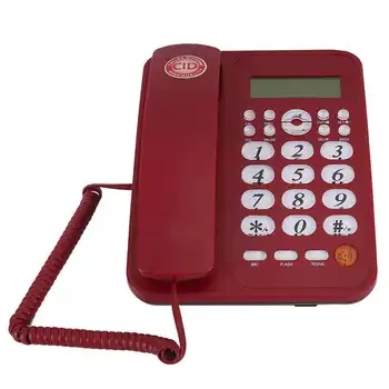 Wi-fi biurowy telefon DTMF\FSK Dual System CID Card stały czerwony czarny telefon stacjonarny stały przewód domowy biurowy telefon