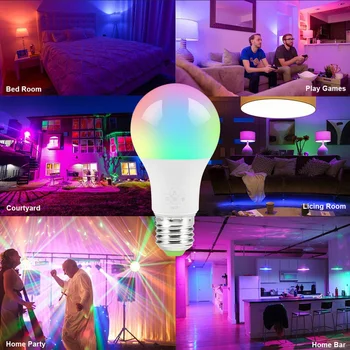 Wifi Smart Light Bulb Remote Control Wifi Light Switch Led Color Changing Light Bulb Work for IOS Android with Alexa Google Home