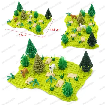 Wojskowe Bloki W Dżungli Drzewa Pies Sceny Model Złożenia Figurki Wojna Światowa 2 Las Moc Dziecko Boże Narodzenie Prezent Na Urodziny Zabawka