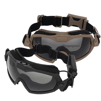 Wojskowe taktyczne okulary polowanie na strzelanie Cs wojsko piesze wycieczki, jazda punkty wiatroszczelna anty-UV, jazda na Rowerze, Wspinaczka skałkowa kemping okulary