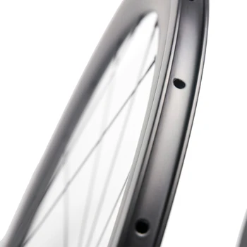 Włókna węglowego rower koła przedniego koła 700C argument rozstaw osi para 50 mm matowy tylne koło 23 mm szerokość