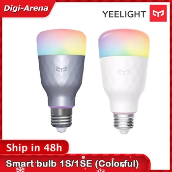 Yeelight 1S/1SE E27 6W RGB Smart LED bezprzewodowe sterowanie głosem kolorowe światło 100-240 v wsparcie Mi home Google Home