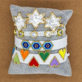 ZHONGVI bransoletki dla kobiet 2020 Pulsera Mujer Moda MIYUKI turecki evil eye bransoletka Femme Star Heart biżuteria Boho Chic handmade