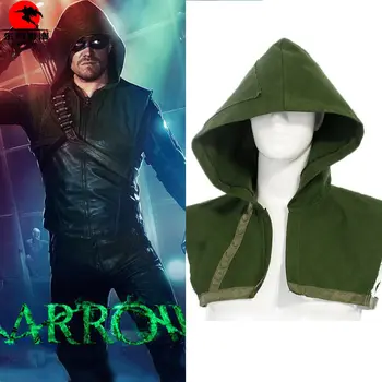 Zielona Strzała Oliver Queen Halloween strój cosplay kostium - tylko zielony kaptur