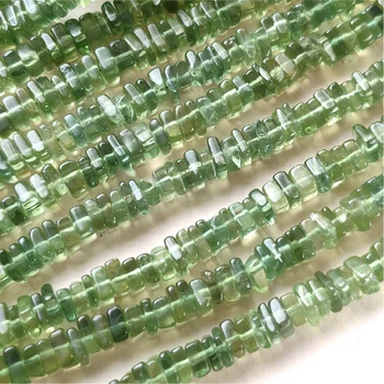 Zielony jest apatyt kwadratowy кругляш 4-4,5 mm AAA dla DIY biżuteria luźne koraliki 40 cm FPPJ sprzedaż Hurtowa natura klejnot