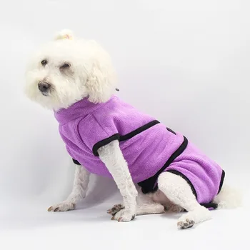 Zimowa Pies Ręcznik Chłonny Szczeniak Szlafrok Zgrubienie Mikrofibry Duży Piżamy Miękki Płaszcz Odzież Dla Zwierząt Psa Kota