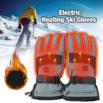 Zimowe rękawice grzewcze 3.7 V 3 temperatury, poziomu rękawice wodoodporne rękawice termiczne ekran dotykowy do jazdy na nartach spacerem pieszej turystyki, jazdy na rowerze