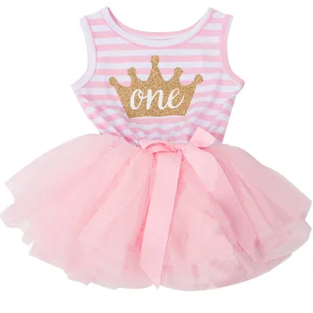 Ładna z ciebie dziewczyna 1-urodziny zestawy Baby Girl Party Wear Nowonarodzony Infant Clothing Tutu Cake Smash Dress stroje odzież 12 miesięcy