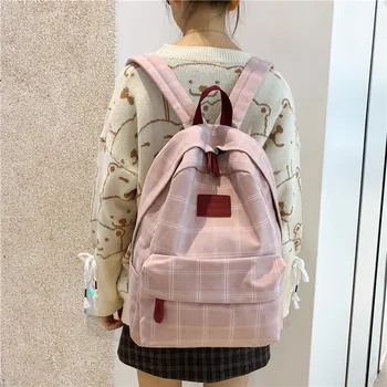 Śliczne dziewczyny college torby szkolne losowe nowe proste kobiety plecak w paski książka Packbags dla młodzieży podróży torba plecak