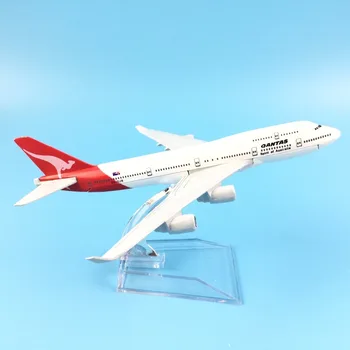 Авиамодель odlewania pod ciśnieniem, metalowe modele samolotów 16 cm 1:400 Qantas Boeing 747 model samolotu samolot zabawki
