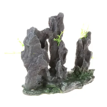 Саим Akwarium dekoracje rock sztuczna żywica Akwarium wystrój jaskinia Akwarium biżuteria kamień krajobrazu akcesoria