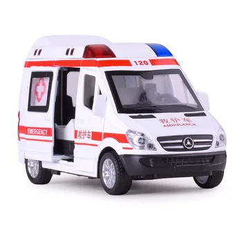 1:32 Stop Pogotowia Policjanci Maszyny Diecasts & Toy Vehicles Model Wozu Strażackiego Metal Ciągnąć Temu Dźwięk I Światło Samochodu Zabawki Dla Dzieci