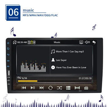1-DIN radio samochodowe 9-calowy dotykowy ekran multimedialny Odtwarzacz wideo USB Bluetooth system audio dla Apple Carplay