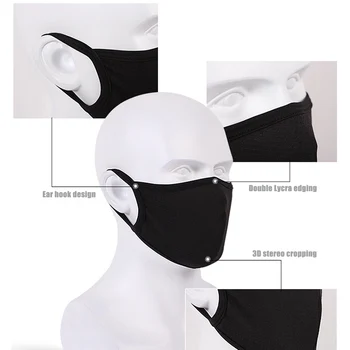 1 lodu jedwab szybko schnący oddychający maski do prania osłony dorośli maski do twarzy Odkryty, jazda konna 2 warstwy wielokrotnego użytku osłony twarzy unisex