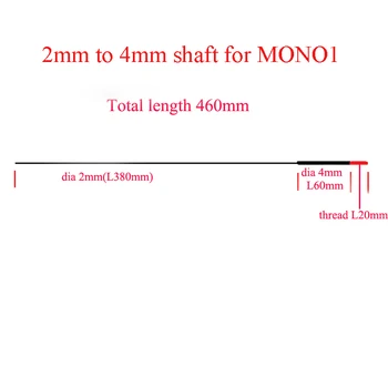 1 szt. DIY model MONO1/MONO2 rdzeń wału 2 mm do 4 mm 2,5 mm do 4 mm zintegrowane wały długość 460 mm/540 mm dla RC łodzie akcesoria