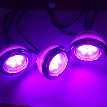 10pcs ABS chrome ring wodoodporny rgb colorful underwater led hot tub led lamp 1.0 W Dia.48mm for cutting hole of wall Jaccuzzil