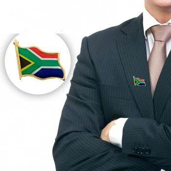 10szt indywidualne metalowe klapy szpilki niestandardowe, metalowe, republika Południowej Afryki flaga ikona szpilka broszka