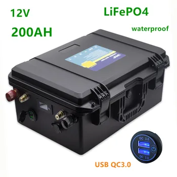 12v 200ah lifepo4 litowy akumulator 12v lifepo4 akumulator 12v 200ah akumulator do falownika napędowego łodzi/silnika,energii słonecznej