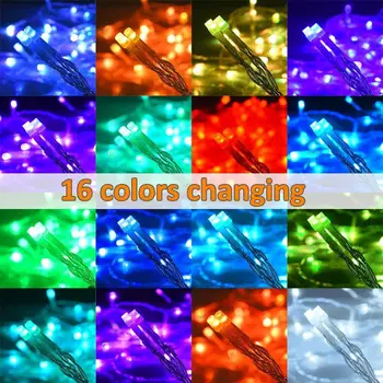 16 zmiana koloru USB 10 m Led String Light 8modes pilot zdalnego sterowania RGB Fairy Garland Home Christmas Wedding Party Garden Decor