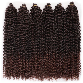 18 Cm Długości Pasja Twist Szydełka Włosy Afro Kręcone Kręcone Czeskie Szydełka Oplot Syntetyczny Zrobić Wstępnie Twist Naturalne Przedłużanie Włosów