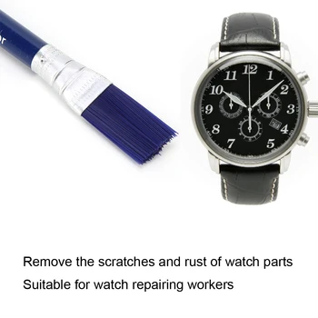 1szt oglądać część usuwania rdzy szczotka piasek drewno szczotka uchwyt zegarek akcesoria rysy czyszczenie polerowanie naprawa narzędzie do zegarmistrza