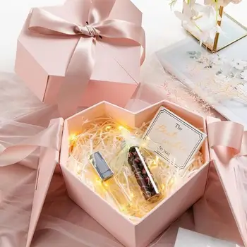1szt w kształcie serca pudełko kreatywny prezent Świąteczny pokrowiec pudełko czekoladek Walentynki pudełko na prezent