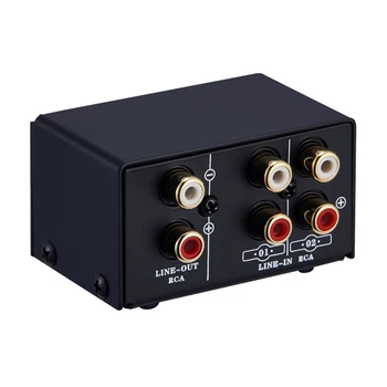 2 in 1 Out RCA Signal Cable Splitter Selection, Switcher, Speaker, Switcher , Source Connector Distributor Box