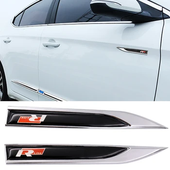 2 szt 3D metalowy samochód Rline logo ikona emblemat naklejka boczna strona nadwozia ostrze naklejka naklejka naklejka ozdoby akcesoria samochodowe