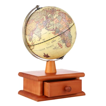 20 cm World Earth Globe Map Geography LED Illuminated for Desktop Decoration Home Office School Students Gift