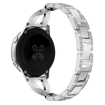 20 mm Diament pasek do Samsung Galaxy Watch 3 41 mm pasek Active 2/42 mm bransoletka dla Garmin Venu/SQ/Vivoactive 3/Vivomove HR pasek