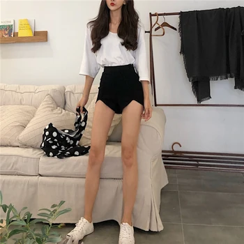 2019 New Sexy Women Slim High Waist Jeans Denim Tap Short Hot Szorty Tight A Side Button Shorts Women