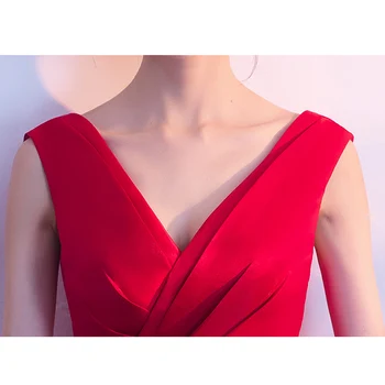 2020 Ladies silk Party Maxi Dress Sexy V-neck bez rękawów moda Wieczorny długą sukienkę w talii Duże wahadło sukienki robe femme