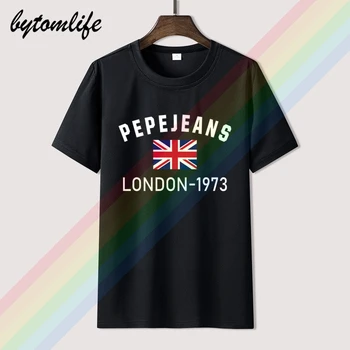 2020 najnowsza retro Pepe-Jeans-London casual t-shirt męska letnia czarna bawełna z krótkim rękawem O-neck t-shirt topy tee unisex