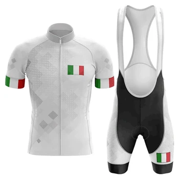 2020 team laser cut ITALY cycling jersey men quick dry cycling szorty 20D gel pad summer roupas ciclismo masculino