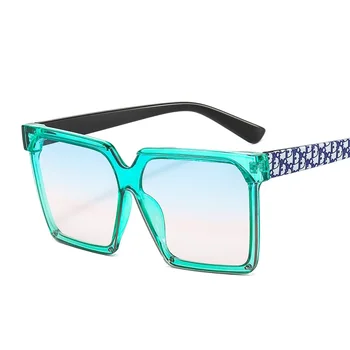 2021 Nowa Moda Kwadratowy Tarcza Okulary Kobiety Mężczyźni Kocie Oko Rocznika Projektant Marki Czarna Plaża Kolor Soczewki Przeciwsłoneczne Okulary