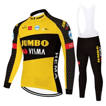 2021 Team JUMBO VISMA jazda na rowerze Jersey lato wiosna z długim rękawem conjunto ciclismo hombre bycicle kostium basen rower spodnie