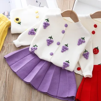 2021 Wiosna Baby Girls Princess Dress Dresses Jesień Zima kreskówka Leopard Sweater Dress for Kids Girl Dress odzież Dziecięca