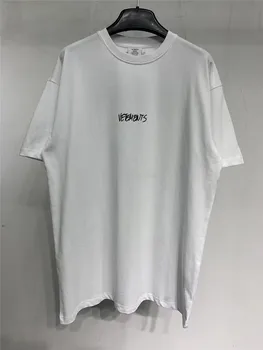 2021ss oversize Vetements koszulka mężczyźni kobiety 1:1 Wysokiej jakości logo list minimalistyczny drukowanie Vetements trójniki Vetements koszulki