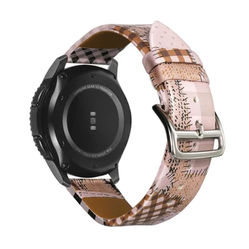 22 mm pasek do Samsung gear S3 Frontier galaxy zegar 46 mm huawei zegarek gt 2 46 mm amazfit GTR 47 mm pasek drukowanie skórzana bransoletka