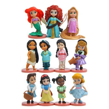 22шт Disney Princess Snow Cinderella White Snow Fairy PVC figurki Disney zmiana odzieży lalki zabawki dla dzieci DS01
