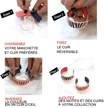 25 mm oplot mankiet bransoletka srebrny kolor wykończenie cofania skórzana Маншет wymienna bransoleta Bijoux biżuteria dla kobiet