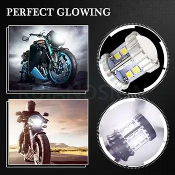 2szt 10-30V LED P26S Moto motocykl reflektory lampy lampy 600LM 6000K 8W 3030 20smd Led motocykl samochód elektryczny skuter oświetlenie