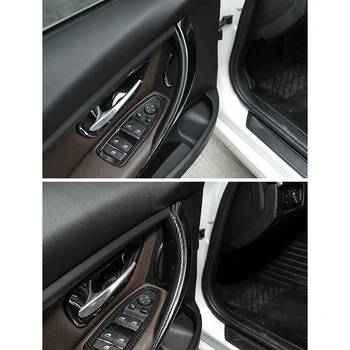 2szt ABS wewnętrzna klamka ciągnąć etui do-BMW 3 seria 4 seria 3 GT F30 F35 2013-2019 czarny