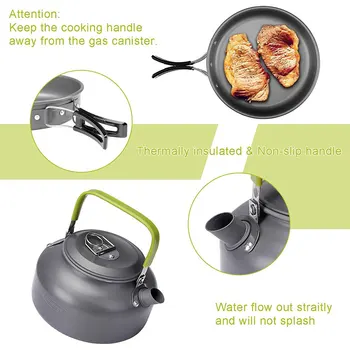 3 szt./kpl. odkryty ultralekki, przenośny stop aluminium kemping naczynia Naczynia do gotowania lub herbaty piknik naczynia lub herbaty garnek patelnia