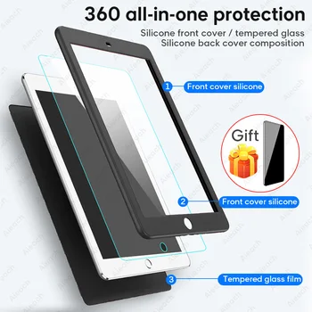 360 pełna pokrowiec Etui dla iPad Mini 5 4 3 2 1 Etui z ekranem ochronnym Miękki silikonowy odporny na wstrząsy Funda dla iPad Mini 2019 Case