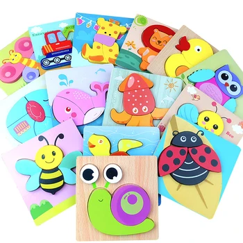 3D puzzle zabawki drewniane cartoon puzzle drewniane zabawki edukacyjne dla Dzieci Busyboard gładka, bez zapachu dla dzieci, zabawki dla Dzieci prezent na boże Narodzenie
