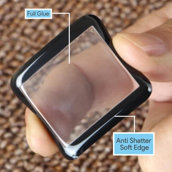 3D zakrzywiony miękka krawędź szkło hartowane na ekran folia ochronna dla Apple Watch band Series 4 44 mm 40 mm pokrywa ochronna ekranu