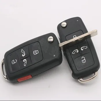 4/5 przycisk pojazdu keyless etui do VW Volkswagen multivan t5 Sharan Caravelle wymiana składane klapki klucz powłoki pusty brelok pokrywa