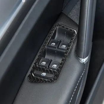 4 szt./kpl. włókna węglowego okna samochodu przełącznik sterowania Panel wystrój pokrywa stylizacja naklejki do Volkswagen VW Golf 7 GTI MK7 2013-2017